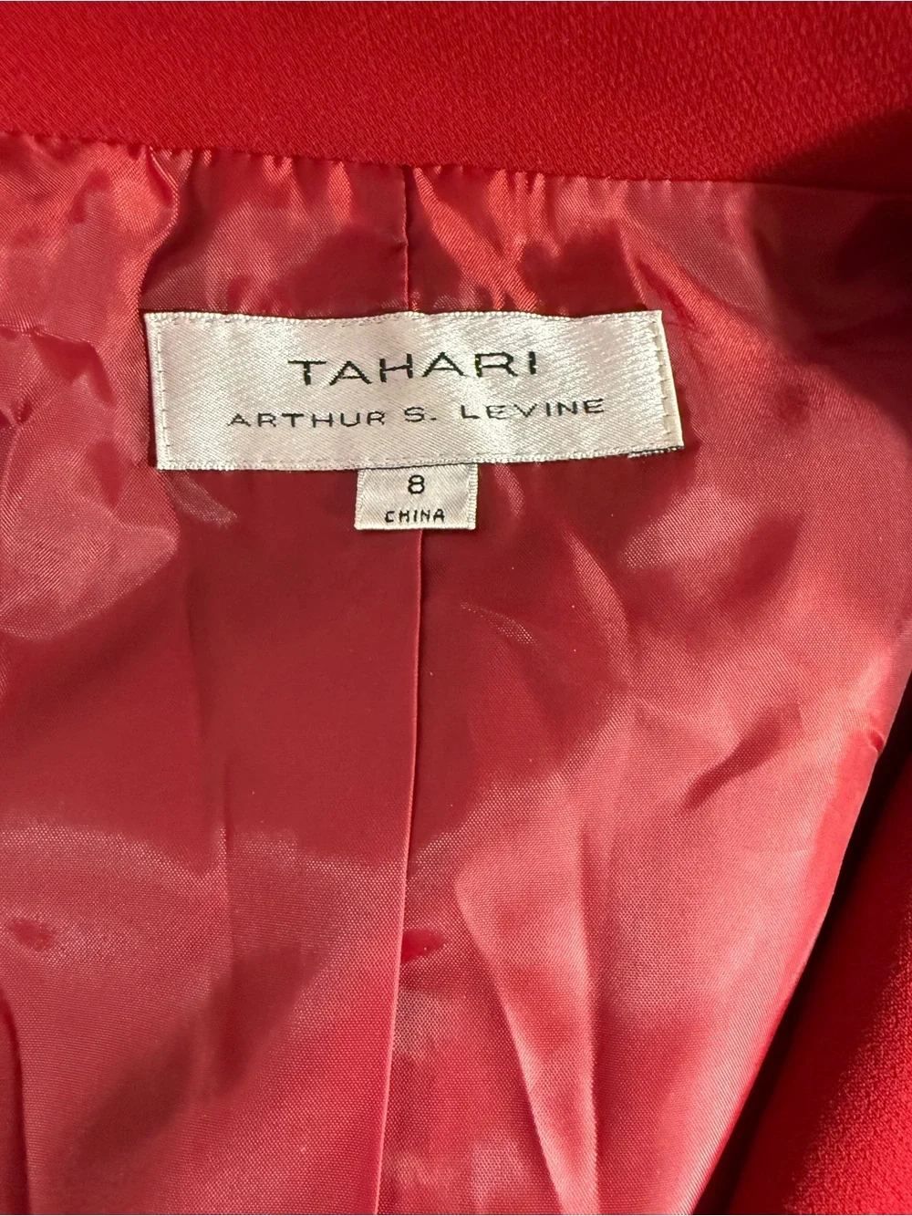 Tahari Red Skirt Suit Set - Jacket & Skirt
